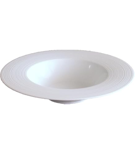 Amazon｜カネスズ セラミックス パスタ皿 黒曜 26cm ワイドリム 26cm平
